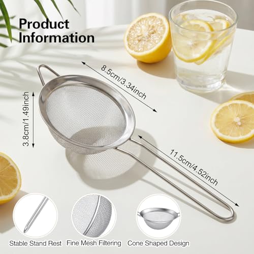 12 Pack Stainless Steel Cocktail Strainers Set - Fine Mesh & Bar Tools