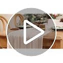Ivory White 13ft Boho Cheesecloth Table Runner 6 Pack - Rustic Elegant Decor