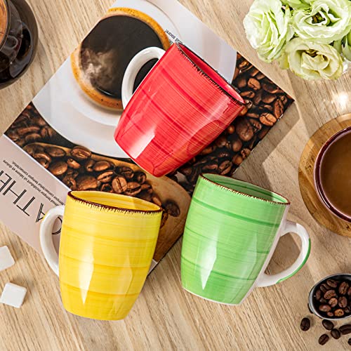 Vancasso Bonita 12oz Multicolor Ceramic Coffee Mug Set - Hot Drinks, Tea & Cocoa