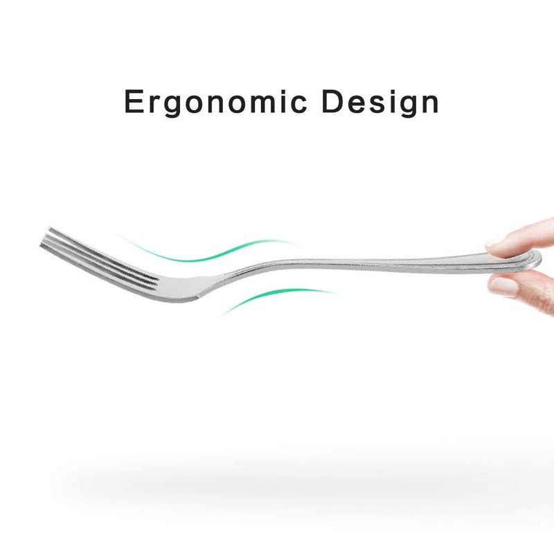 Snamonkia Set of 12 Dinner Forks Stainless Steel, 8 Inches, 18/0 Large Table Forks for Salad Steak Spaghetti