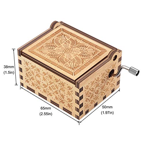 Vintage Laser-Engraved Wooden Music Box - You Are My Sunshine Melody