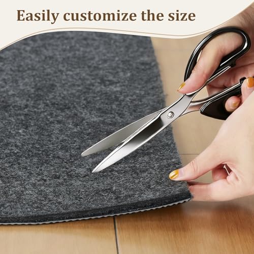 8x10 Ft Non-Slip Rug Pad, Dual Surface Felt & Rubber Gripper for Hardwood