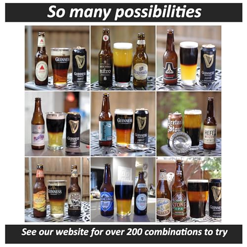 Stainless Steel Black and Tan Beer Layering Tool - Easy Pour Bar Accessory