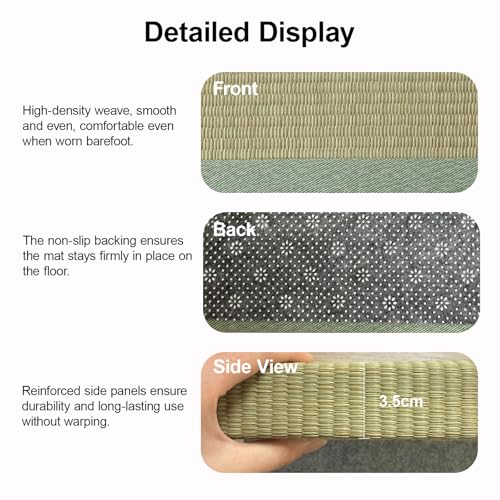 Japanese Tatami Floor Mattress, Foldable Rush Grass Sleeping Mat