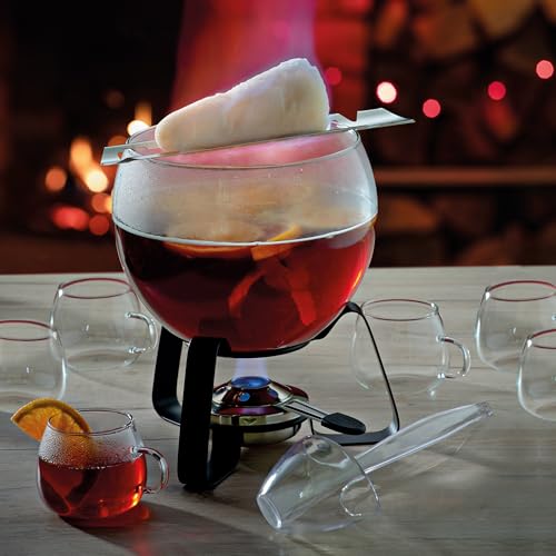 3.5L Heat Resistant Glass Punch Bowl - 22cm Diameter Serving Bowl