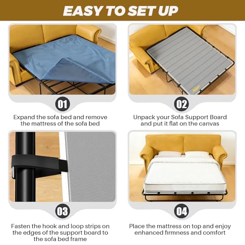 Queen Sleeper Sofa Support Board - 54"x64" Foldable Couch Bed Bar Shield