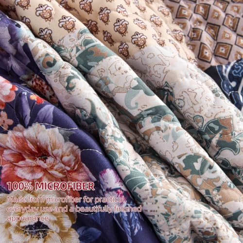 Twin Quilt Bedding Set - Soft Lightweight Microfiber Coverlet with Sham