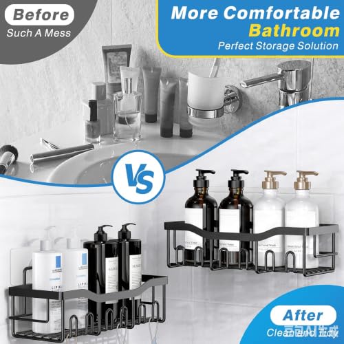 Shower Caddy 2 Pack Rustproof Stainless Steel Adhesive Organizer