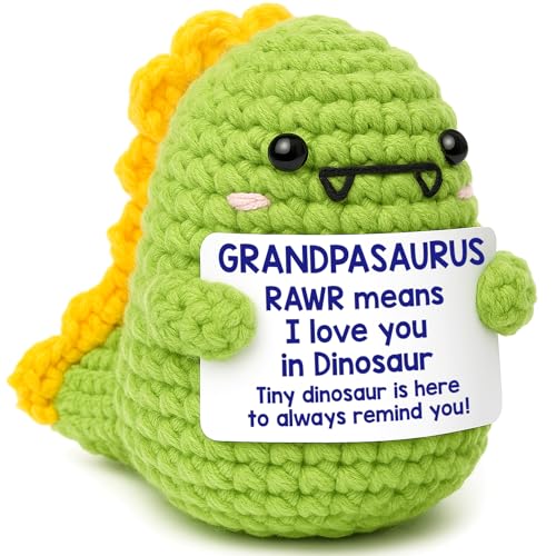 Grandpasaurus Crochet Dinosaur - I Love You Grandpa Gift for Grandfather (Variation: OCCdesign grandpa)