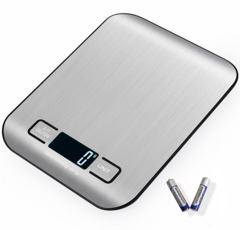 Skiennix Digital Kitchen Scale - Precision Food Scale in Grams & Ounces | Stainless Steel, Compact Design for Cooking & Baking