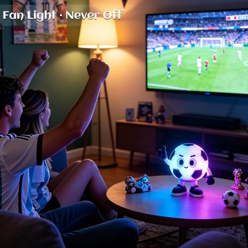 Soccer Ball LED Night Light for Kids Bedroom with 7 RGB Colors and Timer