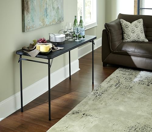 20 x 48 Inch Folding Table with Vinyl Top, Heavy Duty Steel Frame