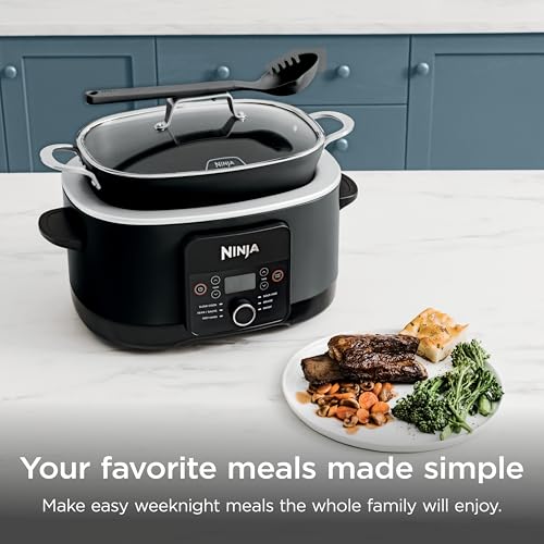 12-in-1 Multi-Cooker & Slow Cooker with 8.5-Qt Nonstick Oven-Safe Pot