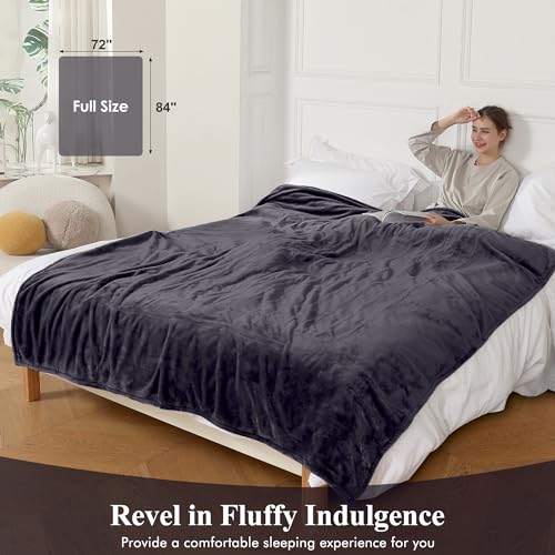 Electric Heated Blanket Full Size - Soft Flannel with 6 Heat Settings & Auto Shut-Off