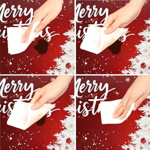 Pardick 42 Inch Christmas Tree Snowflake Fitted Waterproof Tablecloth Holiday Decor