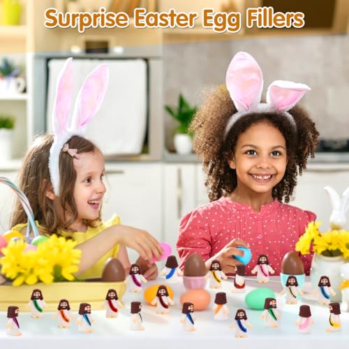 100 Pcs Mini Jesus Figurines, 1.4-Inch Tiny Religious Party Favors