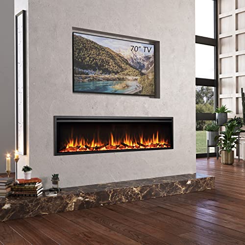 LegendFlame Austin Built-In Electric Fireplace 72" with Multi Flame & Remote