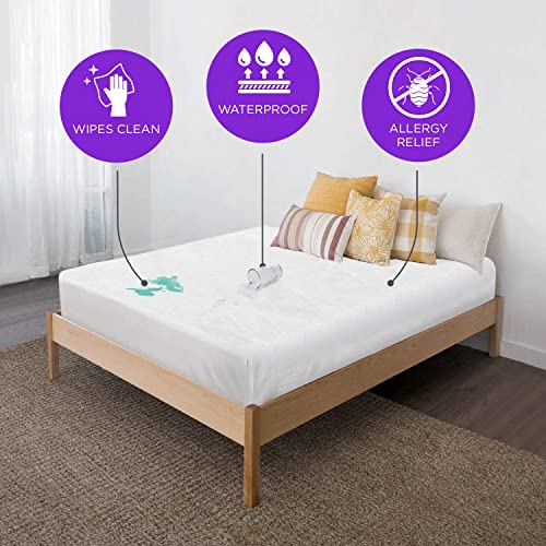 BLISSFORD Queen Waterproof Mattress Protector - Heavy Duty Fitted Vinyl Cover