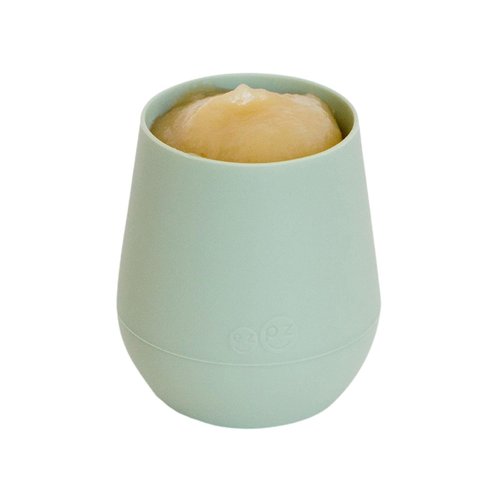 Ezpz Tiny Cup - 100% Silicone Training Cup for Infants | Pediatrician-Designed | Sage Color, 4 Months+