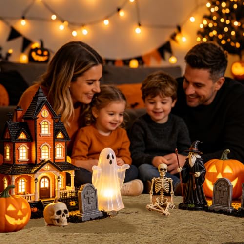 Natural Coconut Fiber Halloween Village Mat - 39.3" x 15.7" Fall Accent