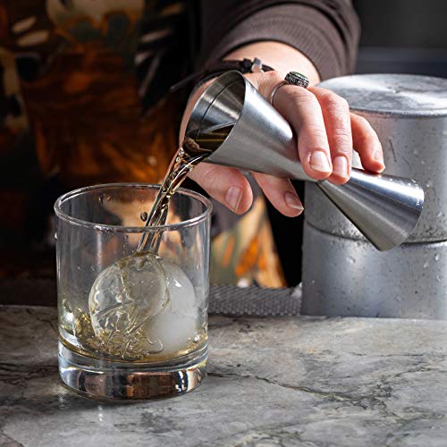 Piña Barware Slim Stainless Steel Jigger - Commercial 2oz / 1oz Brushed Finish