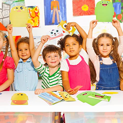 30 PCS Cartoon Animal Thank You Cards & Foldable Envelopes for Kids Party