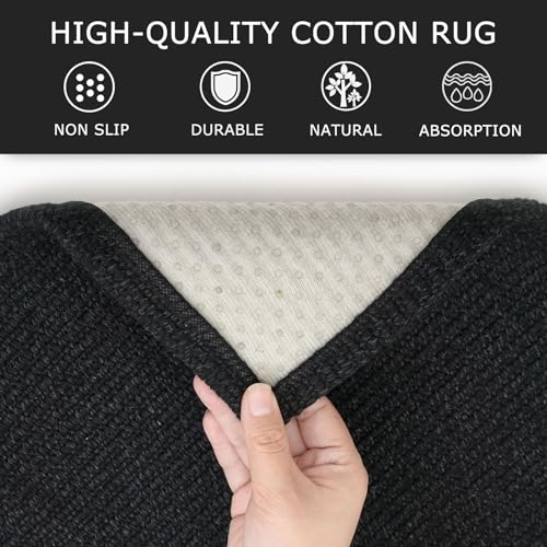 2x7 Braided Cotton Runner Rug - Washable Non-Slip Hallway Entryway Carpet