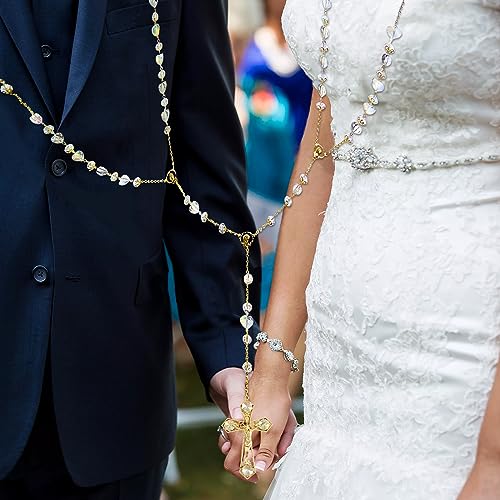 Crystal Wedding Lasso with Unity Cross and Heart Presentation Box
