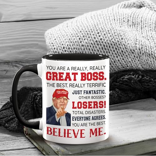 Viberty Boss Mug 11 Oz - Funny Boss Gifts for Men Women - Boss Day, Birthday & Christmas Gift - Boss Gifts Variation