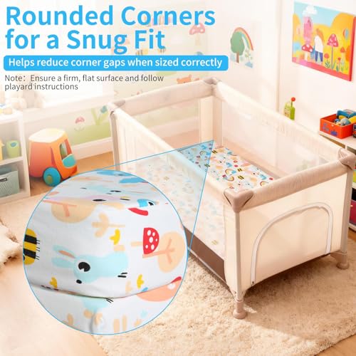 Trifold Pack and Play Mattress 38x26 - Dual Sided Foldable Playard Pad