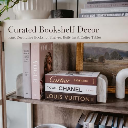 Aesthetic Faux Book Set of 4 - Modern Decorative Books for Coffee Table Decor
