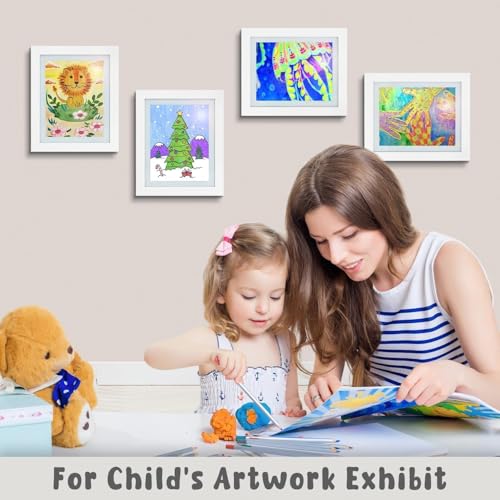 2 Pack Kids Artwork Frames, 10x12.5 Front-Opening Magnetic Display Case