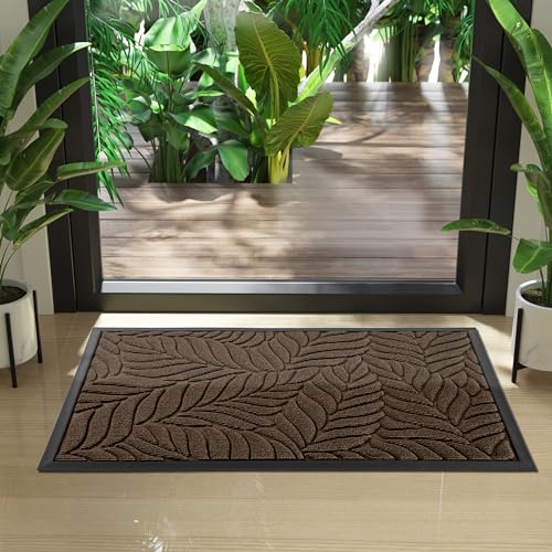 All-Weather Front Door Mat - 29.5x17 Inch Non-Slip Outdoor Entryway Rug