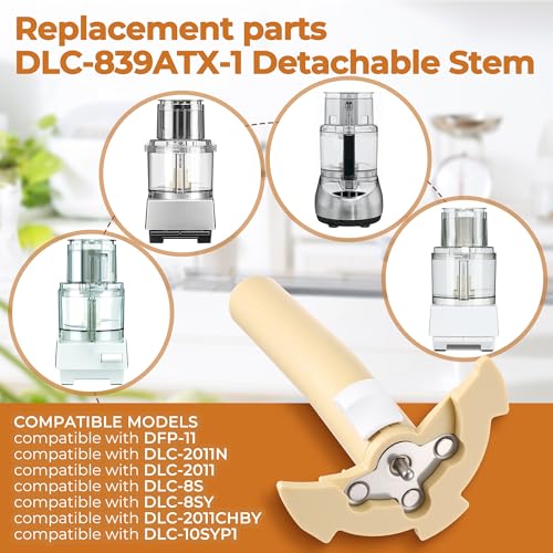 Detachable Stem Replacement for 11-Cup Food Processor, Reinforced Plastic
