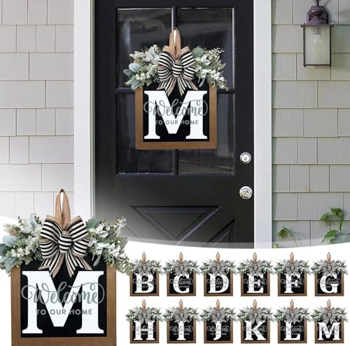Personalized Monogram Eucalyptus Front Door Wreath for All Seasons