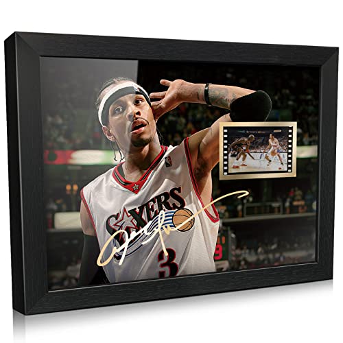 Framed Basketball Memorabilia Photo with Digital Reprint Autograph 8x6 Inch
