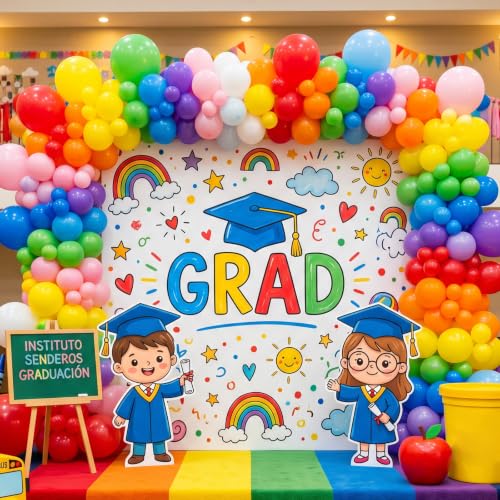 Rubfac Rainbow Balloons 12 Inch 120 Pack Assorted Colors Latex Party Decor