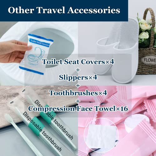 Extguds 46-Piece Disposable Travel Hygiene Set - Hotel Bedding & Bath Kit