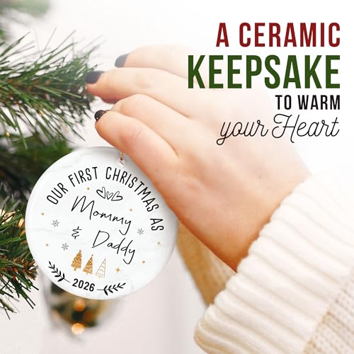ZAGKOO Mommy & Daddy First Time Parents Ornament - New Mom & Dad Gift 2026