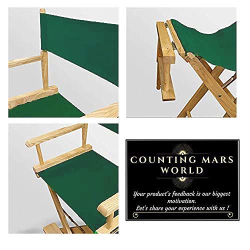 2-Piece Director Chair Replacement Canvas Set with Wood Poles, Green