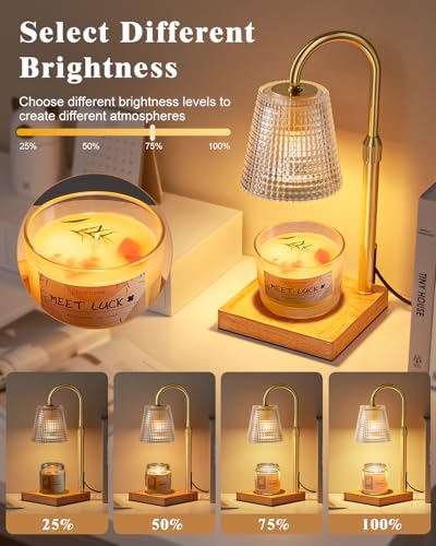 Candle Warmer Lamp with Timer - Adjustable Height Electric Wax Warmer