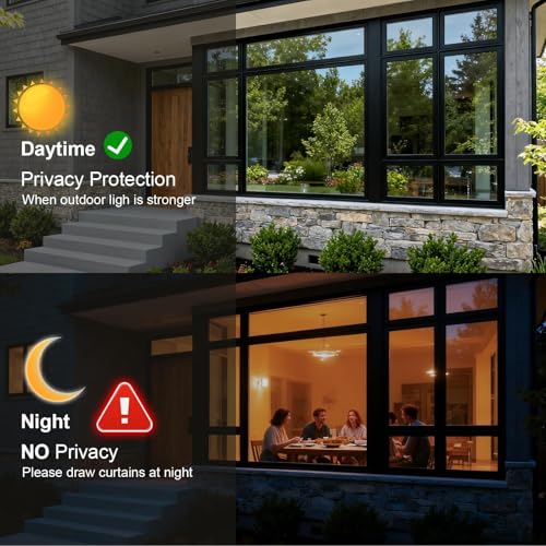 One Way Privacy Window Film - Heat Blocking, Anti-UV, 17.5" x 78.7"