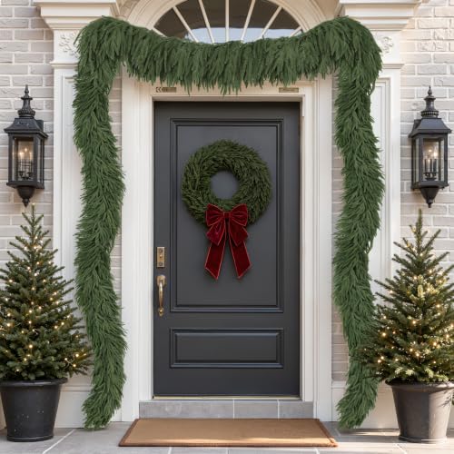 6FT Norfolk Pine Garland Set - 2 Pieces Real Touch Holiday Decor