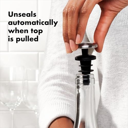 Leakproof Expanding Wine Stopper (2-Pack) - Stainless Steel Bottle Sealer
