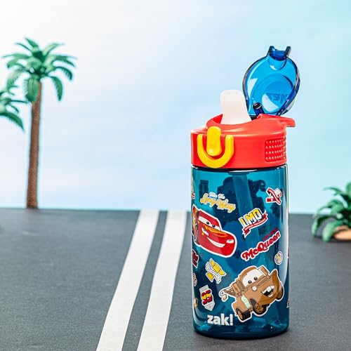 Kids Water Bottle with Straw 16oz Leak-Proof Plastic for School