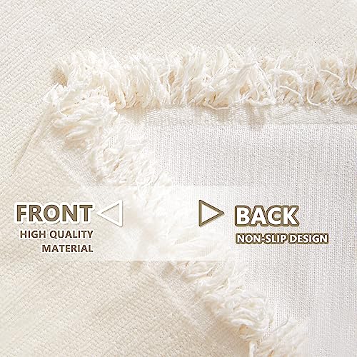 Beige Chenille Couch Cover - Pet-Friendly Sofa Throw (71" x 118")