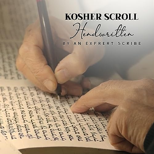 Kosher Mezuzah Case with 4-Inch Hand-Written Scroll - White 5-Inch