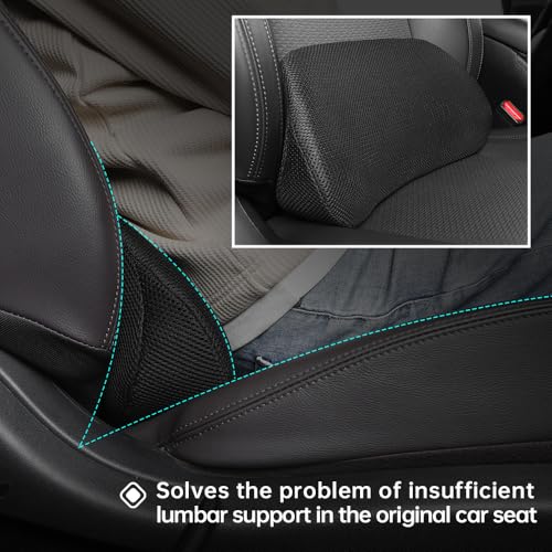 Ergonomic Lumbar Support Pillow for Car Seats - Memory Foam Back Cushion