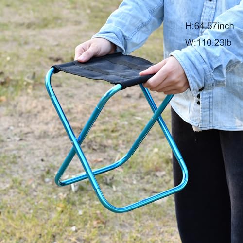 Portable Mini Folding Stool - Lightweight Aluminum Camping Seat