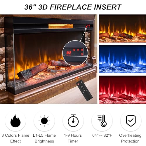 52-Inch Electric Fireplace TV Stand with Mantel and Storage Cabinet